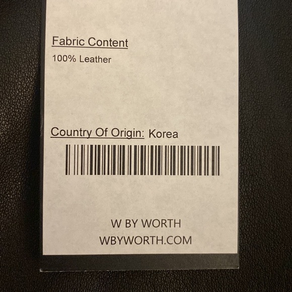 CLASSICS by WORTH NWT STRETCH LEATHER JACKET, BROWN, Size 6. Zipper w/pockets. - Picture 10 of 10